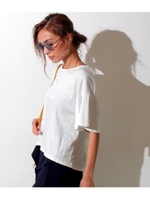 【Alluge】バイオシルスムースコルセットTシャツ/オフホワイト(002)