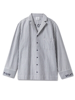 【GELATO PIQUE HOMME】ストライプロゴシャツ/NVY