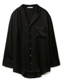 【Joel Robuchon & gelato pique】HOMMEヴィンテージサテンパジャマシャツ/BLK