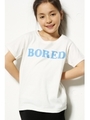 【KIDS】20/-綿天竺BORED T/O/WHT