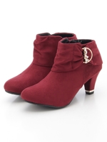 【LD prime】ビジュー付ブーティー（8L18-BT1285）/ワイン