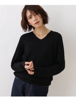 【MADE IN JAPAN】ホールガーメント　リブニット/ブラック(019)