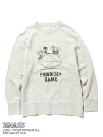 【PEANUTS】HOMMEスウェットプルオーバー/GRY