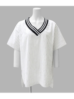 【Sandie anap】ラインリブストライプトップス/ホワイト(001)