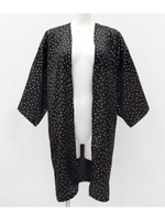 【Sandie anap】星プリントサテンガウン/ブラック(027)