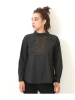 【Settimissimo】RAW FUDGEフロントラメフリンジスタンドプルオーバー/ブラック(027)