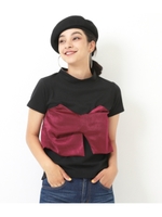 【Settimissimo】 ハイネックマットサテンビスチェ付きプルオーバー/オフホワイト(002)