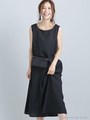 【WEB限定】Aラインワンピース/ブラック