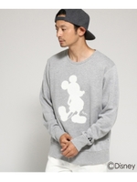 【WEB限定】サガラ刺繍 スウェット(ミッキーマウス)/グレー(012)