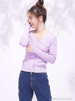 【WEB限定】前後2wayリブニット/ラベンダー