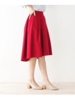 【WEB限定あり】イレギュラーヘムミディ丈スカート/ボルドー(064)