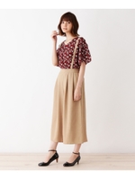 【WEB限定サイズあり】ストレッチガウチョ/ベージュ(052)