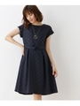 【WEB限定プライス】【WEB限定サイズ(S・LL)あり】ウエストマークワンピース/ネイビー(193)