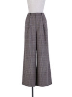 【an another angelus】ウールチェックワイドパンツ/BLUE