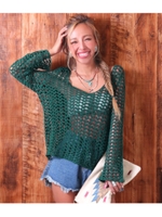 【anap mimpi】 Vネックデザインニットトップス/グリーン(012)