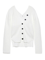 【emmi atelier】ボタンカーディガン/WHT