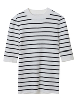 【ニット】リブパールボタンモックネック/モノトーン