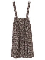 【広瀬すず着用】・2way前ボタン花柄スカート/ブラック