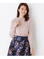 【洗える】アンゴラ混ニット/ライトベージュ(051)