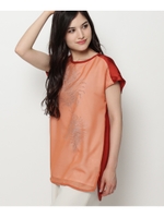 【洗える】ウィングプリントプルオーバー/オレンジ(067)