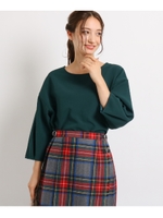 【洗える】ストレッチワイドスリーブブラウス/モスグリーン(024)