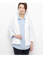 【洗える】ペーパーブライト ジャケット/ホワイト系(002)