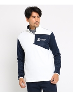 【蓄熱】【防風】スリーブ ハーフジップ メンズ/ホワイト(002)