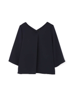 ★セットアップ対応★ダブルサテンブラウス/ネイビー(120)