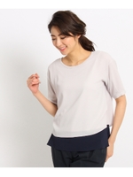 ◆【STORY5月号掲載】ヘムレイヤードブラウス/グレー系(010)