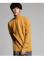 ◆【WEB限定】ミラノリブタートルネックニット/マスタード(033)