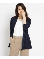 ◆【洗える】リバージャージカーディガン/ネイビー(093)