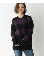 ◆【洗濯可能】ウォッシャブルクルーネックニット 15028/パープル(183)