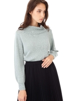 ◆オフタートルニット/ライトグリーン(130)