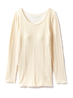 ふくれジャガードプルオーバー/OWHT