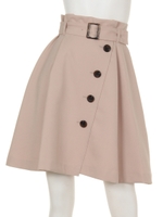 アシンメトリートレンチスカート/ベビーピンク