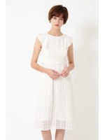 アラムレースラッフルスリーブワンピース/CHALK(030)