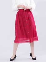 オーガンジーボリュームスカート/ピンク