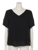 オープンショルダーシフォンBL/オフホワイト