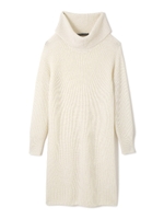 オフタートル畦ニットワンピース/ホワイト(030)