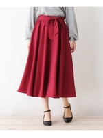 カラーフレアスカート/ボルドー(064)