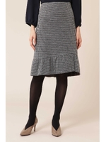 ガンクラブチェックジャガードスカート/ブラック1(011)