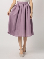 ギャザーミディスカート/ラベンダー
