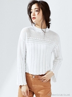 クロシェニットプルオーバー/ホワイト