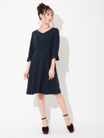 クロスリボンワンピース/ネイビー