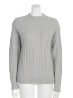 ケーブルゆるニット/ミント