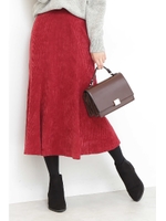 コーデュロイマーメイドスカート/ボルドー(070)