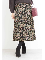 ゴブランジャガードAラインスカート/ブラック1(011)