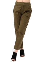 サイドZIPコットンパンツ/KHAKI