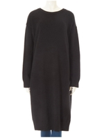 サイドスリットニットワンピース/ブラック