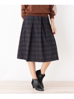 シック・チェックスカート/チャコールグレー(214)